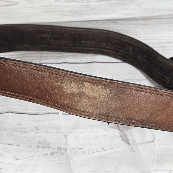 Mens Hawx Work Belt Leather Brown 1.5" Size 32 - Picture 5 of 5